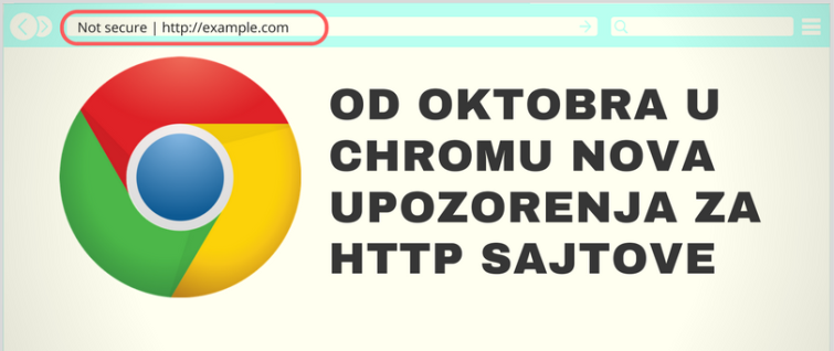Od oktobra u Chromu nova upozorenja za HTTP sajtove