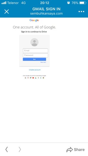 Lažna Google login strana