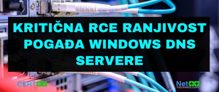 Kritična RCE ranjivost pogađa Windows DNS servere