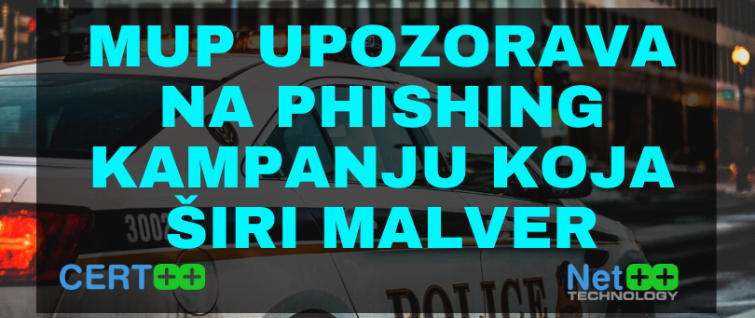 MUP upozorava na phishing kampanju koja širi malver