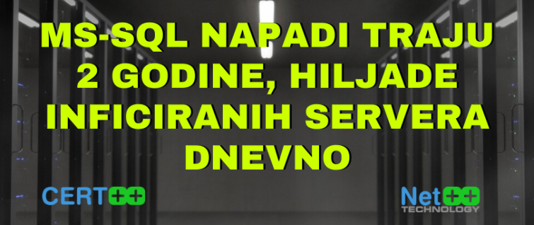 MS-SQL napadi traju 2 godine, hiljade inficiranih servera dnevno