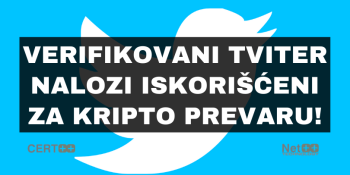 Verifikovani Tviter nalozi iskorišćeni za kripto prevaru!