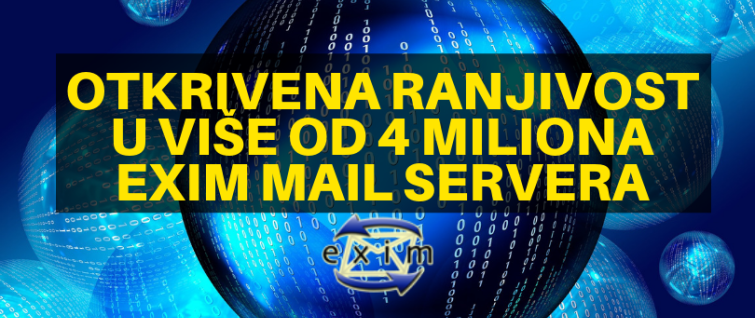 Otkrivena ranjivost u više od 4 miliona Exim mail servera