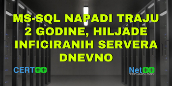 MS-SQL napadi traju 2 godine, hiljade inficiranih servera dnevno