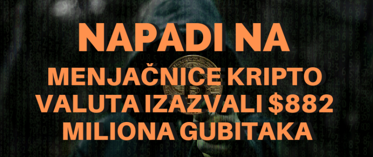 Napadi na menjačnice kripto valuta izazvali $882 miliona gubitaka