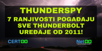 Thunderspy - 7 ranjivosti pogađaju sve Thunderbolt uređaje od 2011! Thunderspy - 7 ranjivosti pogađaju sve Thunderbolt uređaje od 2011!