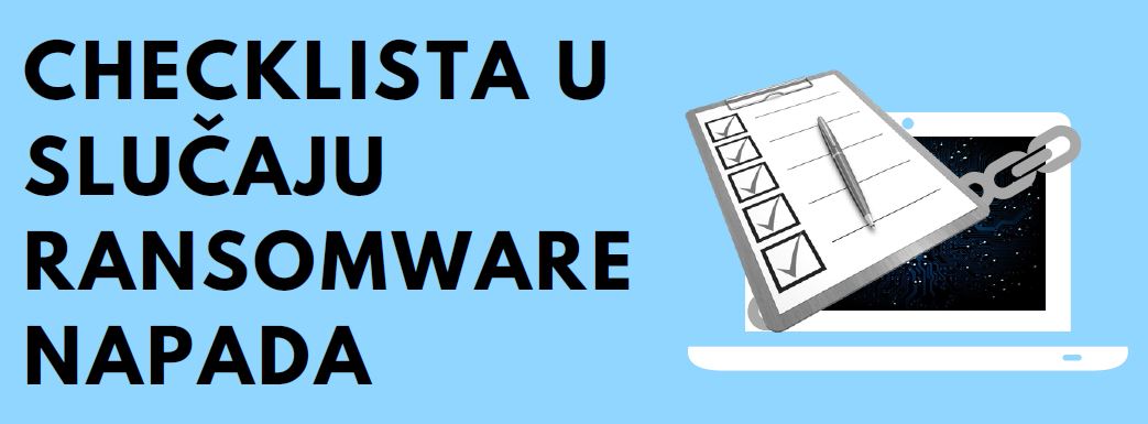 Checklista u slučaju ransomware napada