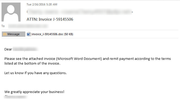 Phishing email sa malicioznim Word dokumentom
