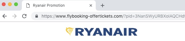 Lažna Ryanair kampanja preko flybooking-offertickets